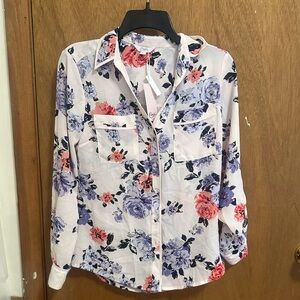 Candie's Floral Button-Down Shirt